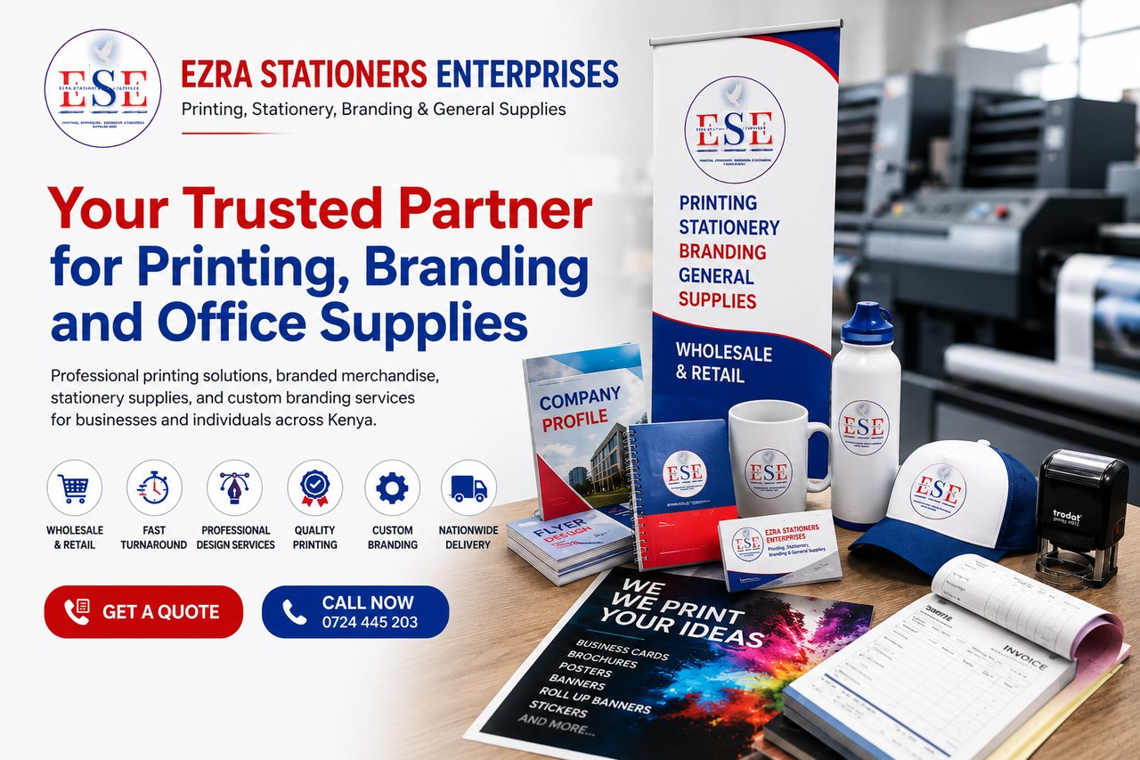 Professional printing and branding services in Nairobi Kenya — Ezra Stationers Enterprises
