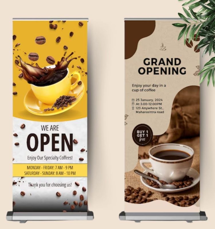Roll-up banner printing Kenya — portable retractable display banners